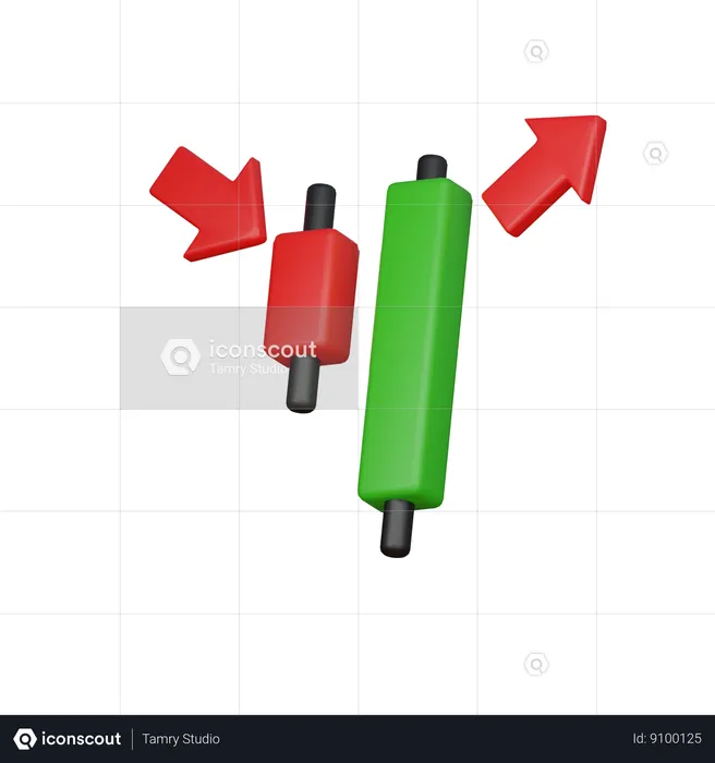 Bullish engulfing  3D Icon