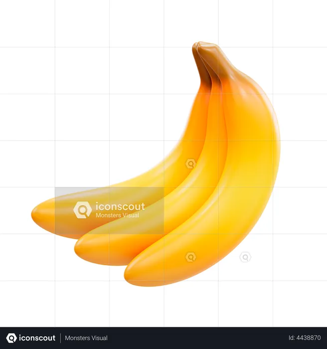 Bunches Of Banana  3D Illustration