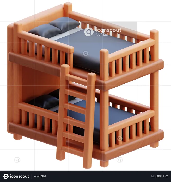 Bunk Bed  3D Icon