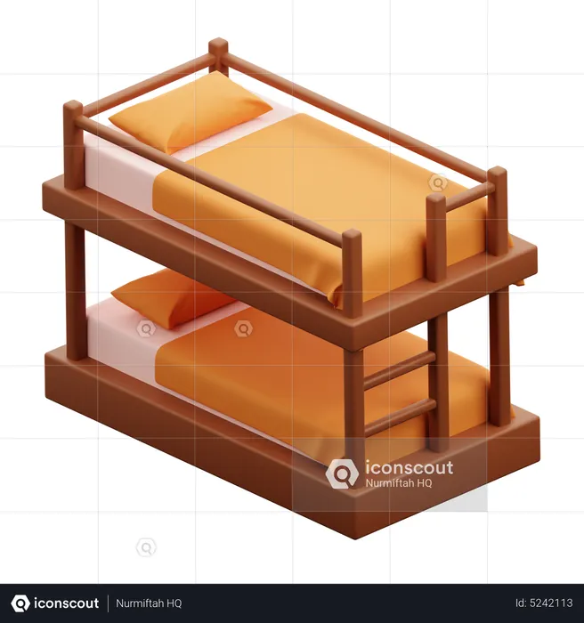 Bunk Bed  3D Icon