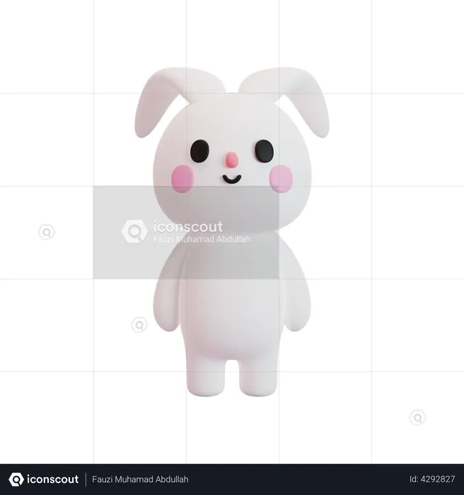 Bunny Emoji 3D Illustration