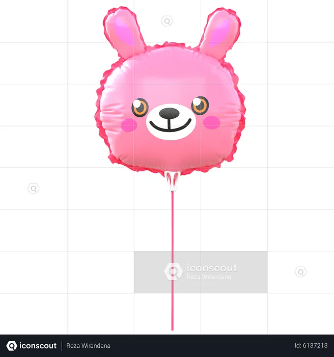 Bunny Balloon  3D Icon