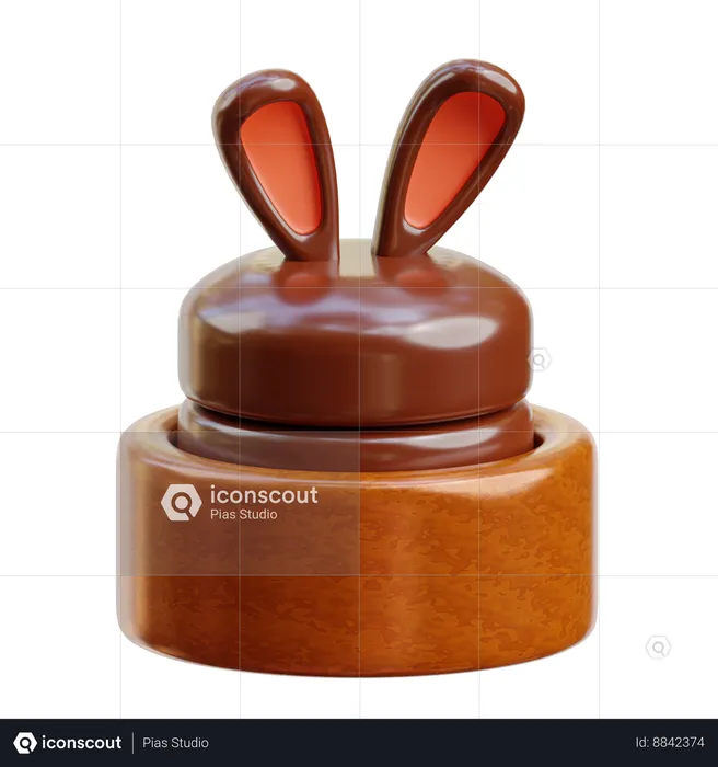 Bunny cake  3D Icon