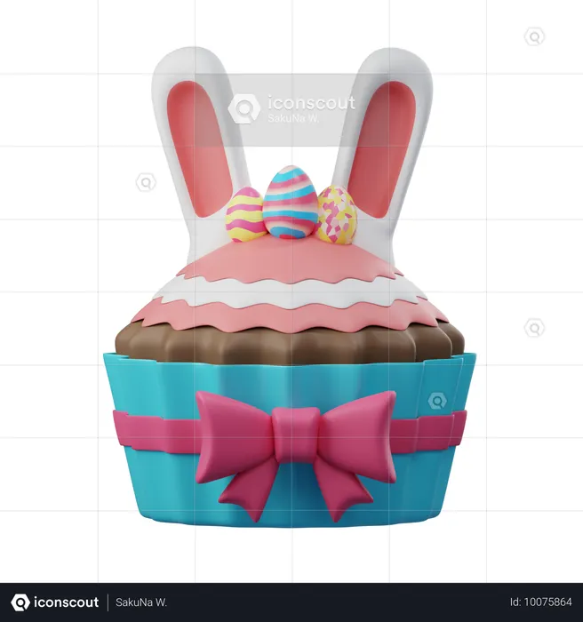 Bunny Cupcake  3D Icon