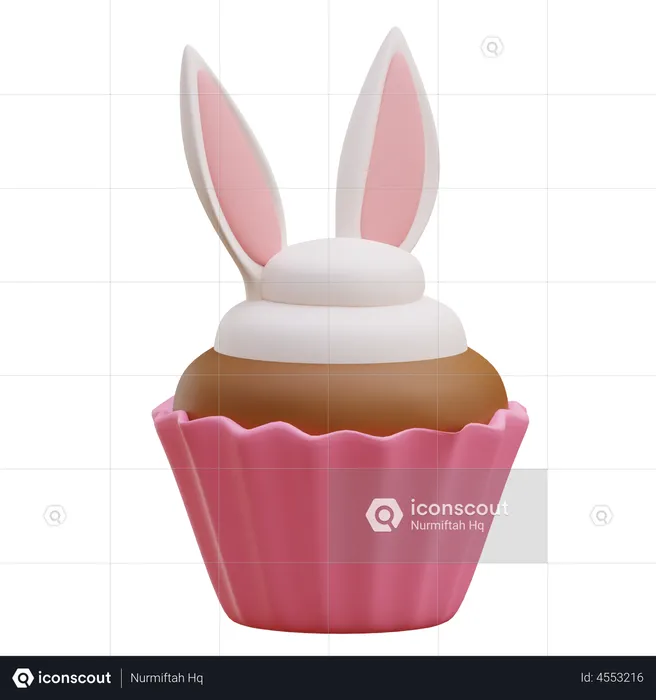 Bunny Cupcake  3D Icon