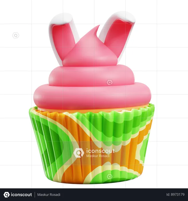 Bunny Cupcakes  3D Icon