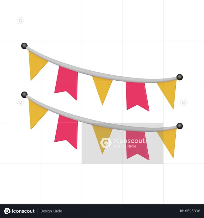 Bunting  3D Icon