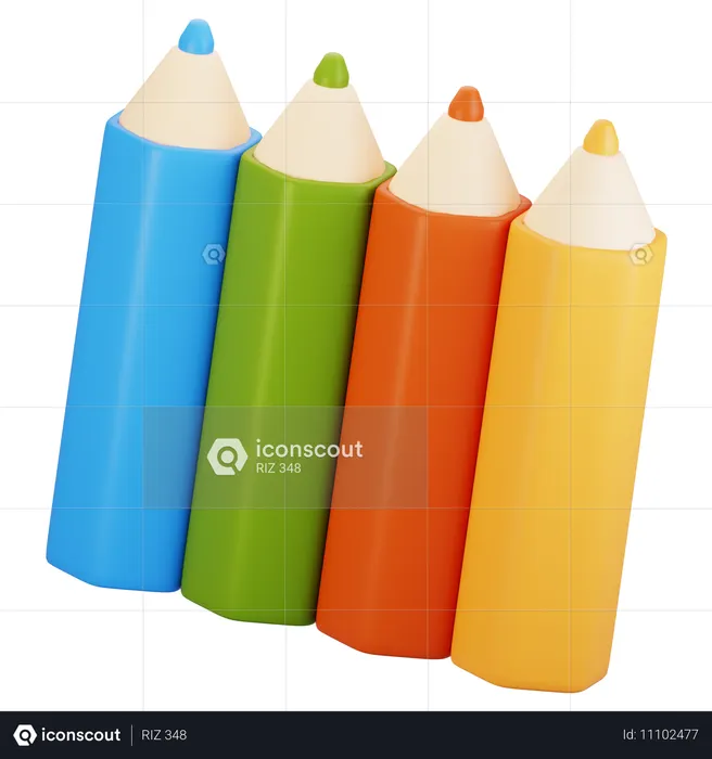 Buntstifte  3D Icon