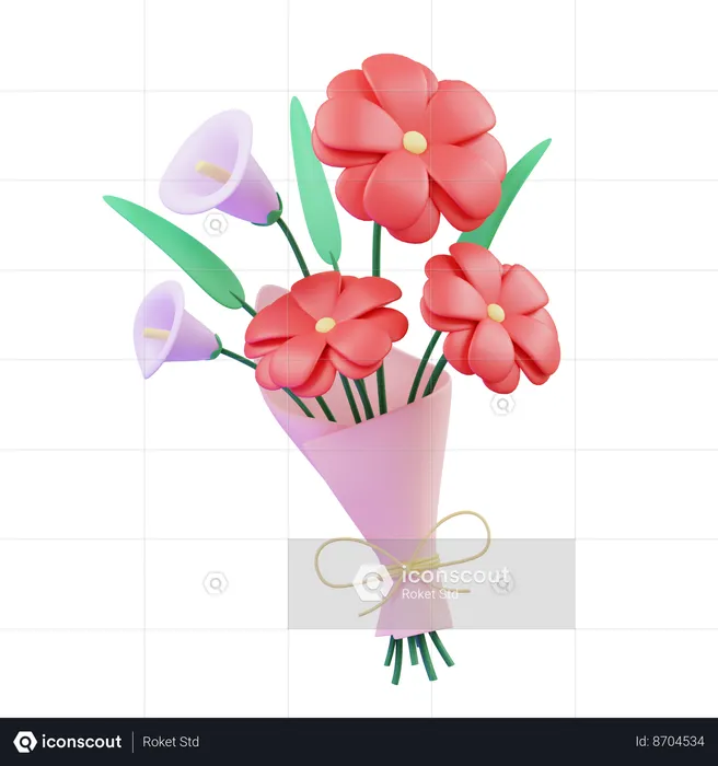 Buquê de flores  3D Icon