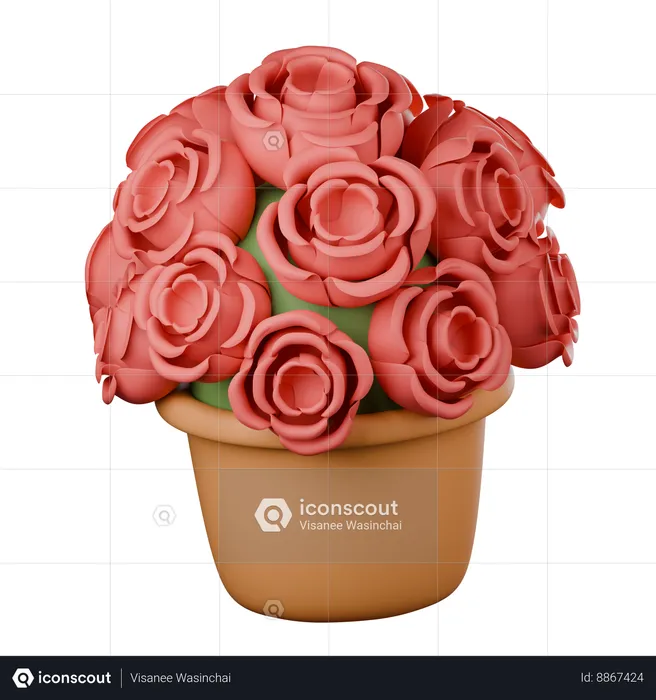 Buquê de flores  3D Icon