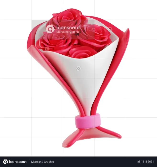 Buquê de flores  3D Icon