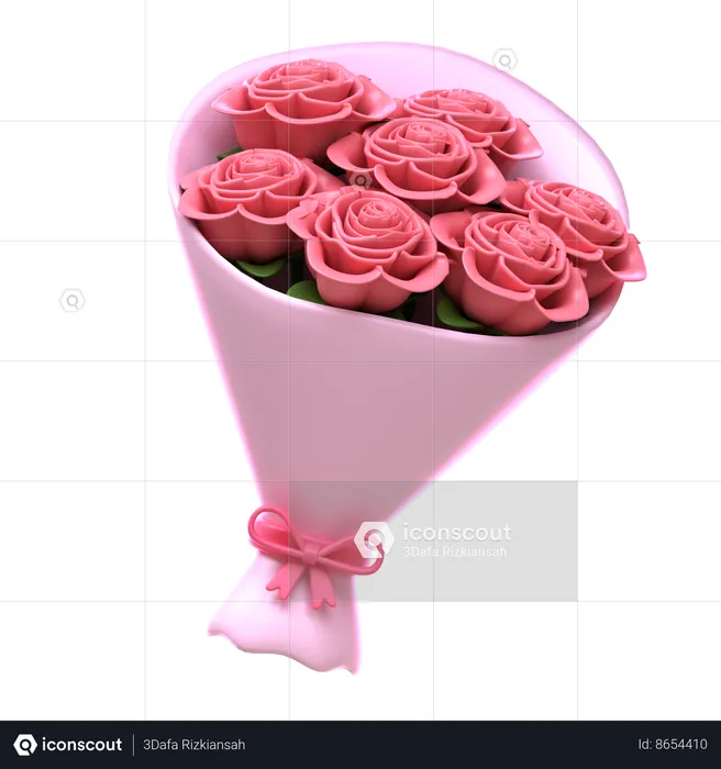 Buquê de rosas  3D Icon