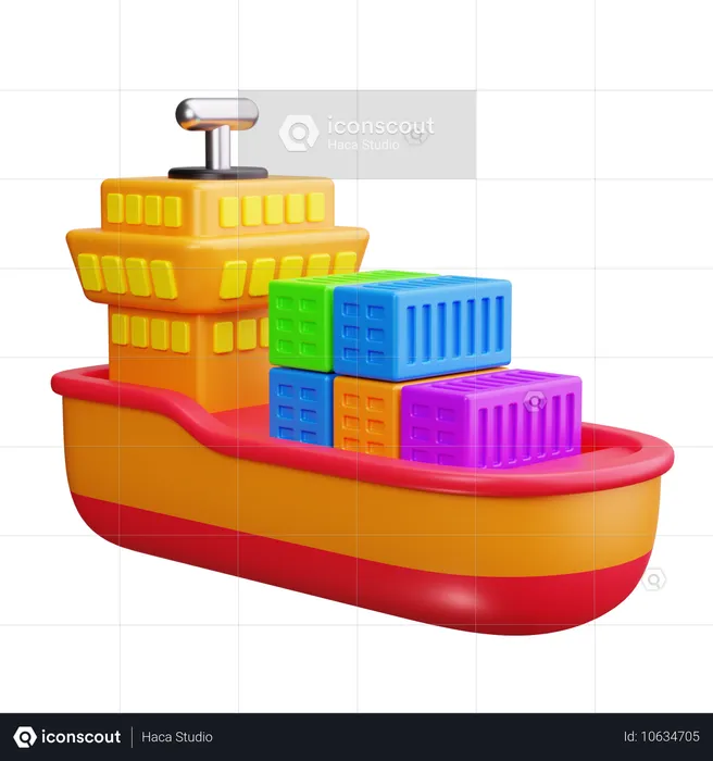 Barco mercante  3D Icon