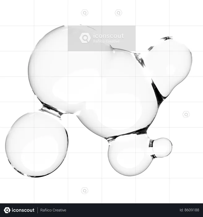 Burbuja líquida  3D Icon