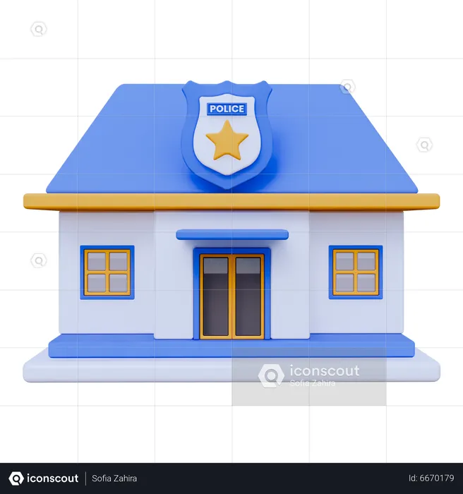 Poste de police  3D Icon