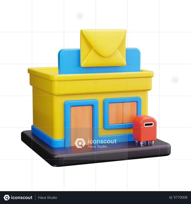 Bureau de poste  3D Icon