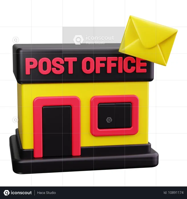 Bureau de poste  3D Icon