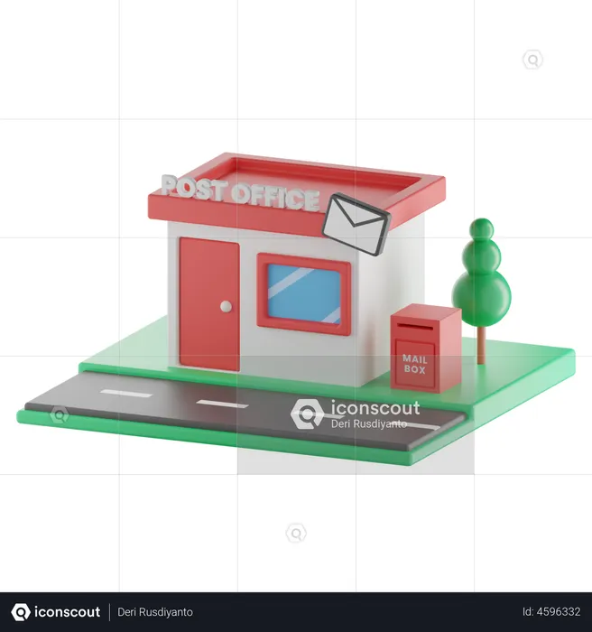 Bureau de poste  3D Illustration