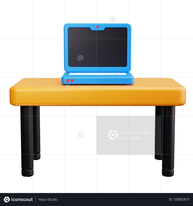 Bureau pour ordinateur portable  3D Icon