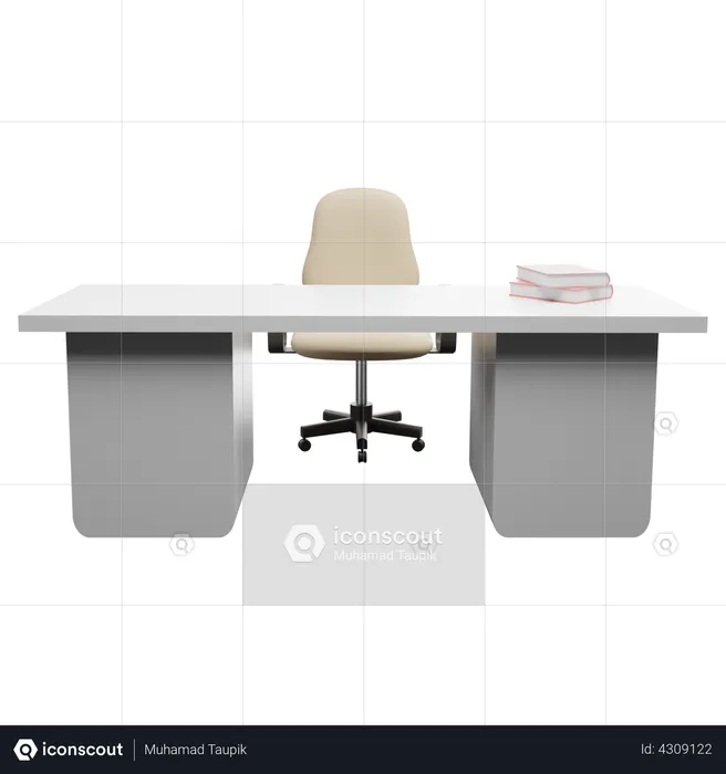 Table de bureau  3D Illustration