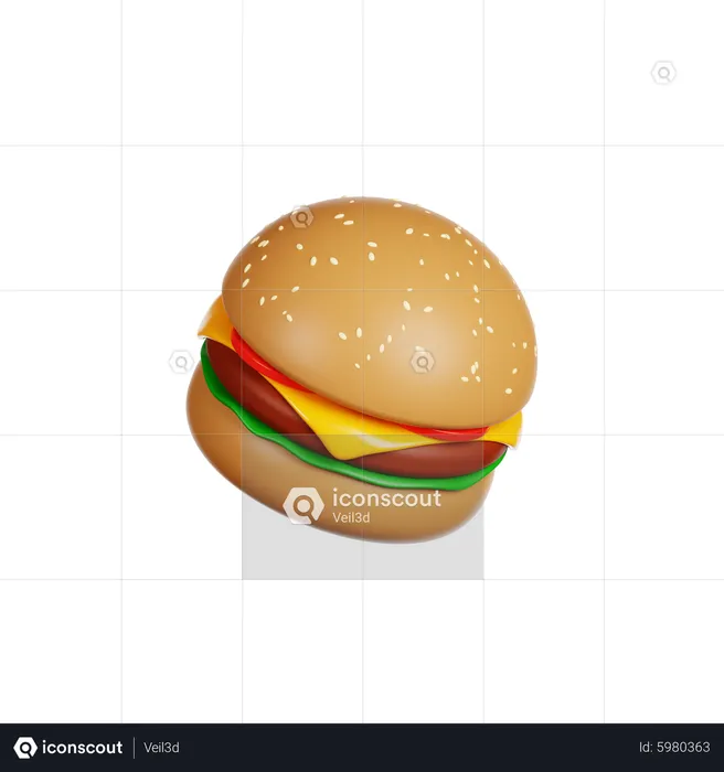 Burger  3D Icon