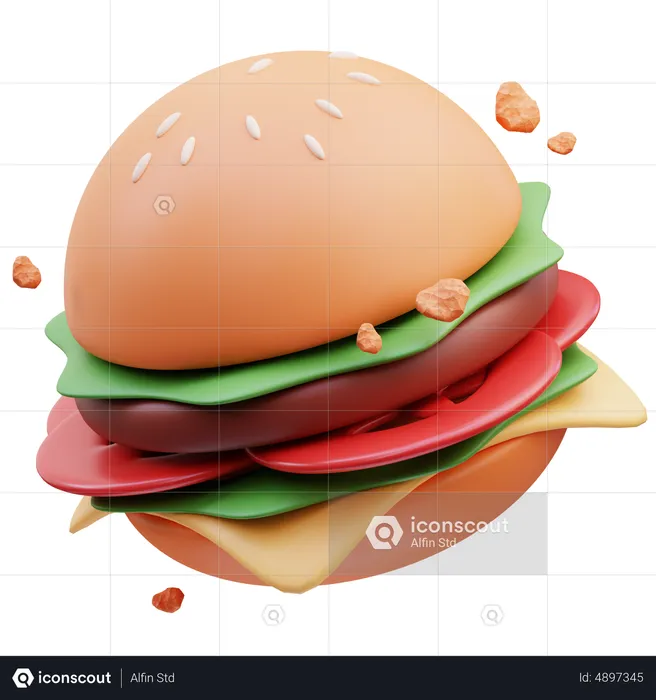 Burger  3D Icon