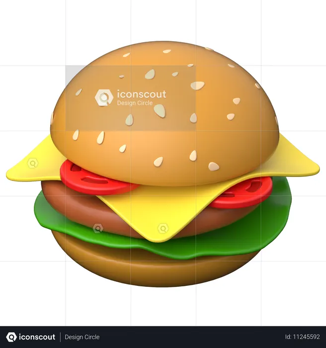 Burger  3D Icon