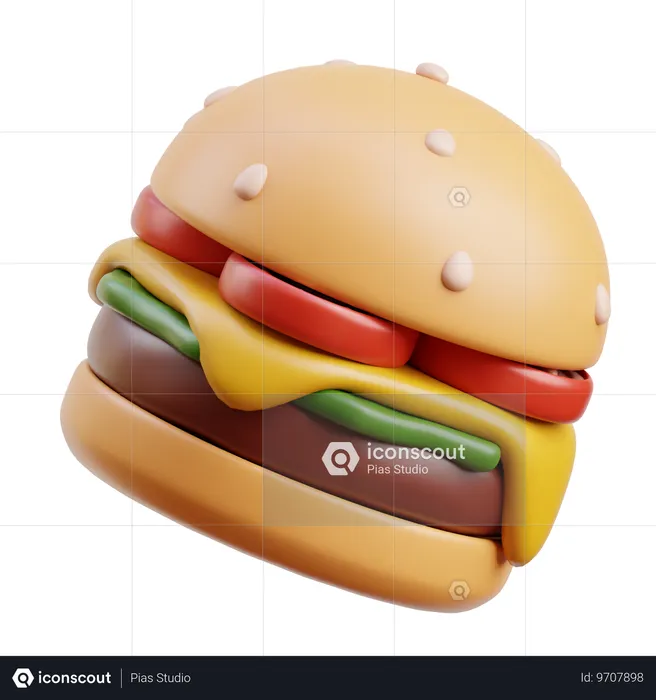 Burger  3D Icon