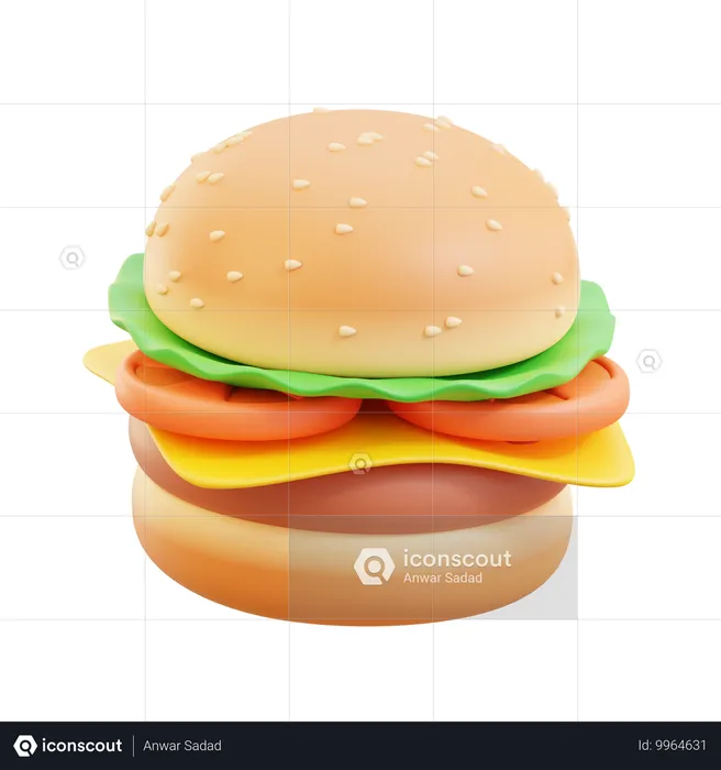 Burger  3D Icon