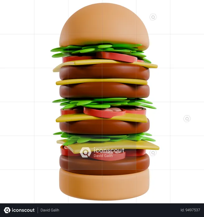Burger  3D Icon