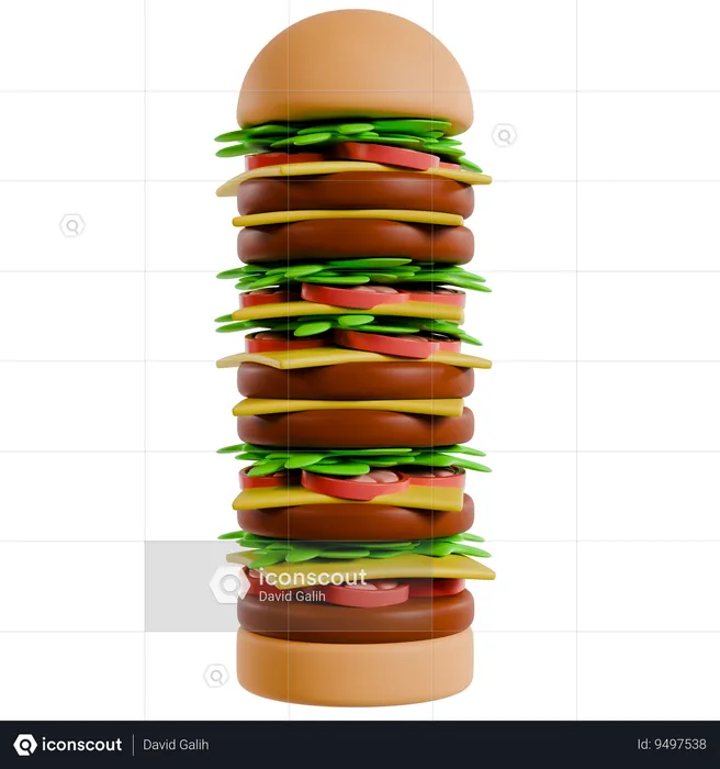 Burger  3D Icon