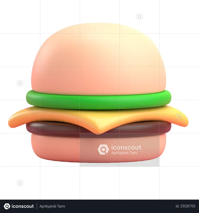 Burger  3D Illustration