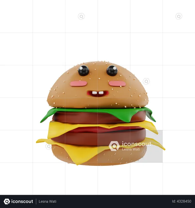 Burger  3D Illustration