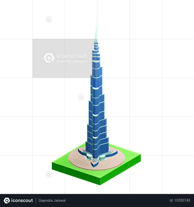 Burj Khalifa Dubai  3D Icon