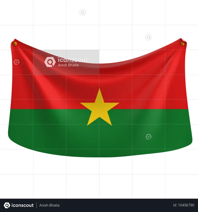 Burkina Faso Flag 3D Icon