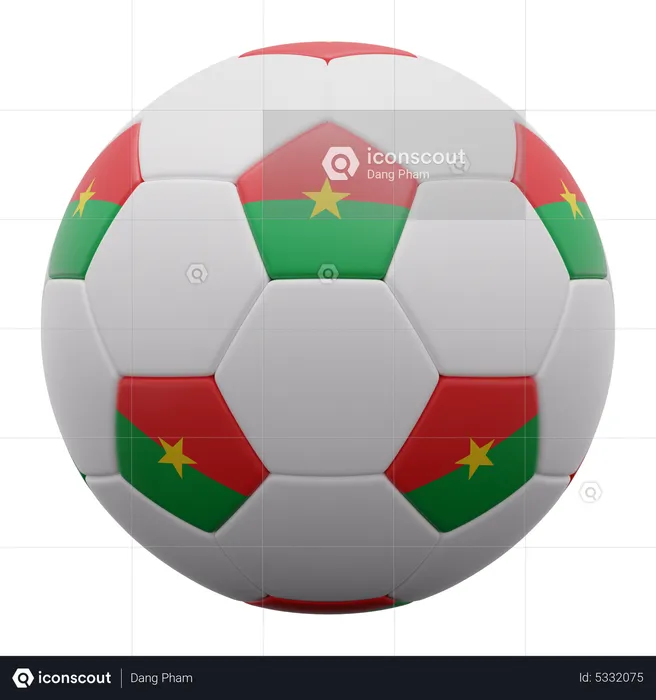 Burkina Faso Ball Flag 3D Icon