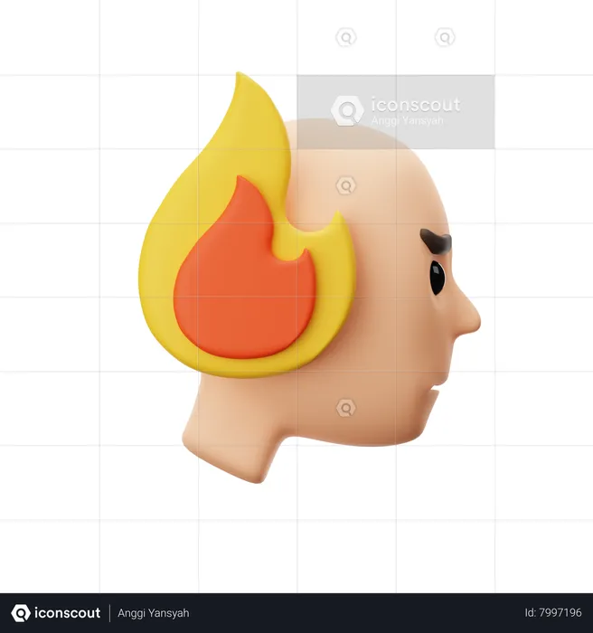 Burn Out Emotion  3D Icon