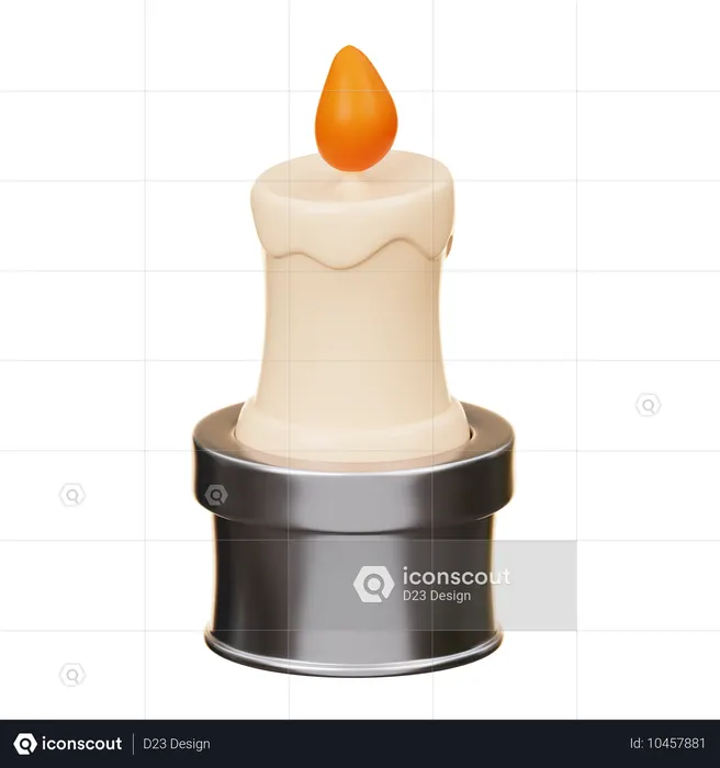 燃えるろうそく  3D Icon
