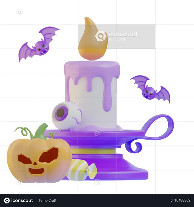 燃えるろうそく  3D Icon
