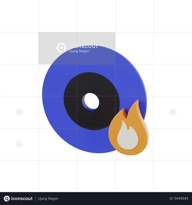 Burning Disc  3D Icon