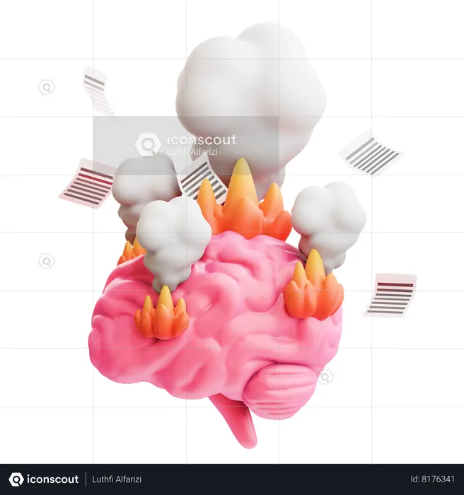 Burnout Mind  3D Icon