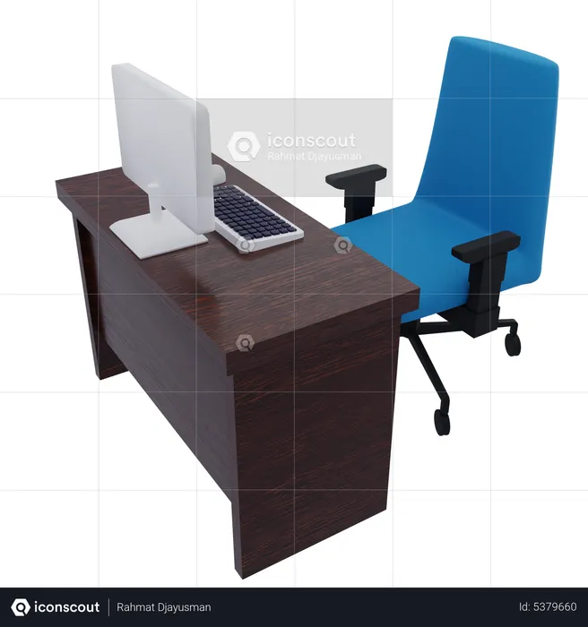 Büro  3D Illustration
