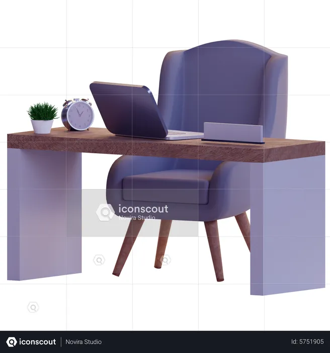 Schreibtisch  3D Illustration