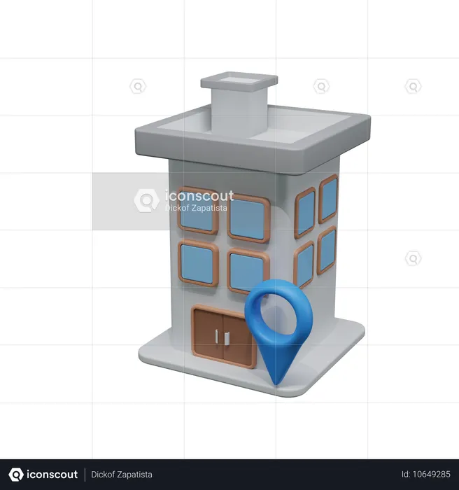 Bürostandort  3D Icon