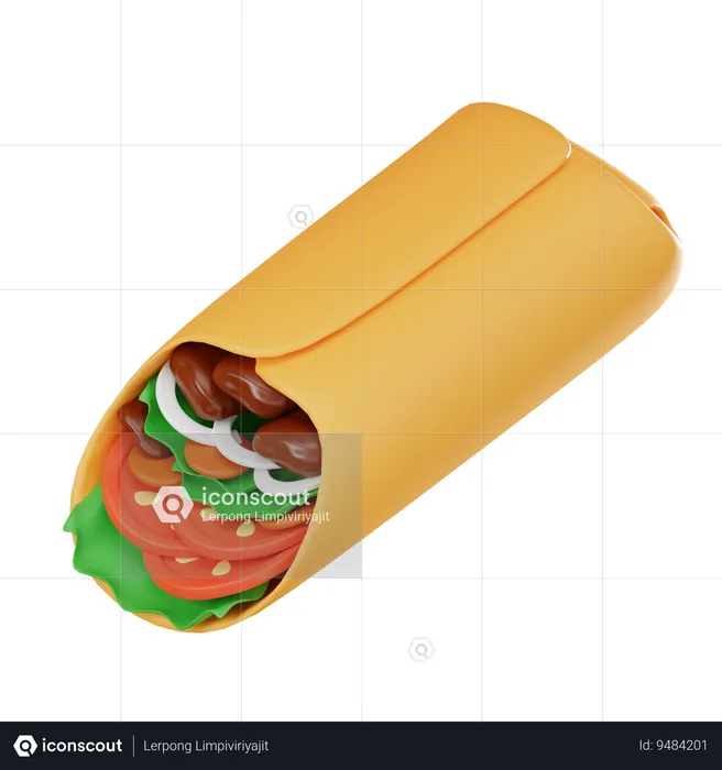 Burrito  3D Icon