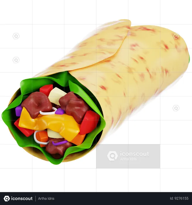 Burrito  3D Icon