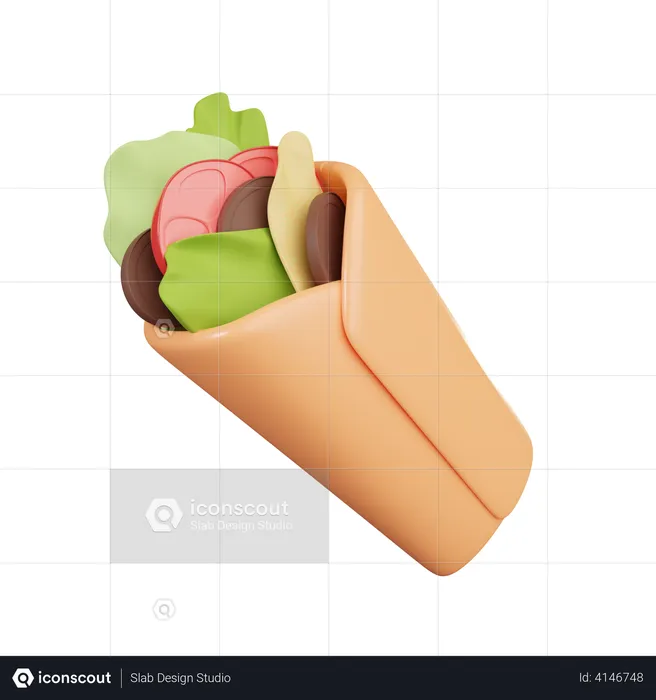 Burrito  3D Illustration