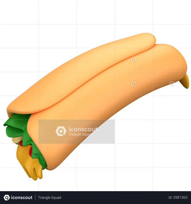 Burrito  3D Illustration