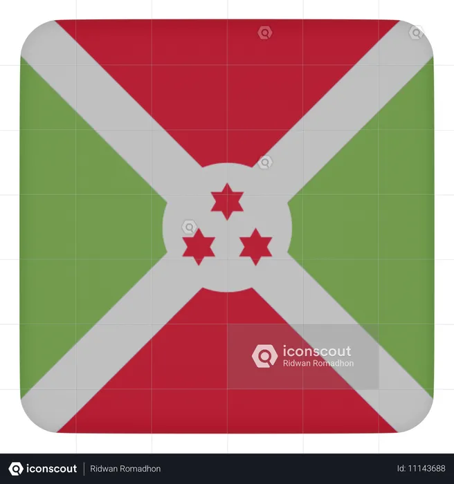 Burundi Flag 3D Icon