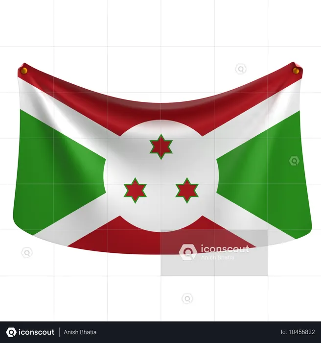 Burundi Flag 3D Icon